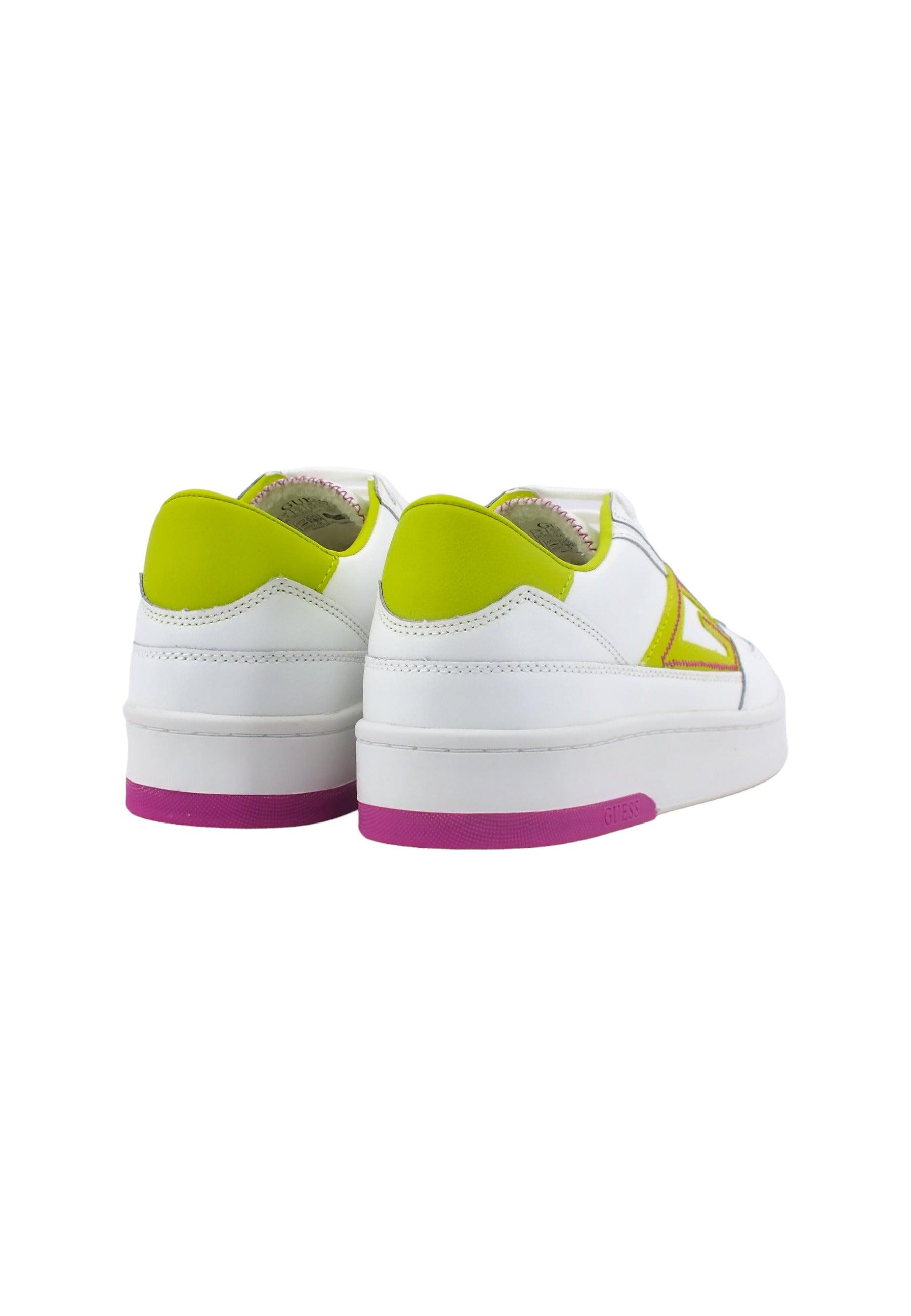 GUESS Sneaker Donna White Yellow FL7SILLEA12 - Sandrini Calzature e Abbigliamento