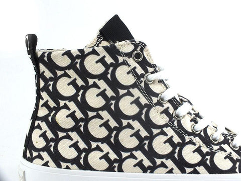 GUESS Sneaker Hi Canvas Loghi White Black FL5ERHFAL12 - Sandrini Calzature e Abbigliamento