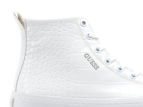 GUESS Sneaker Hi Cocco White FL5ELGPEL12 - Sandrini Calzature e Abbigliamento