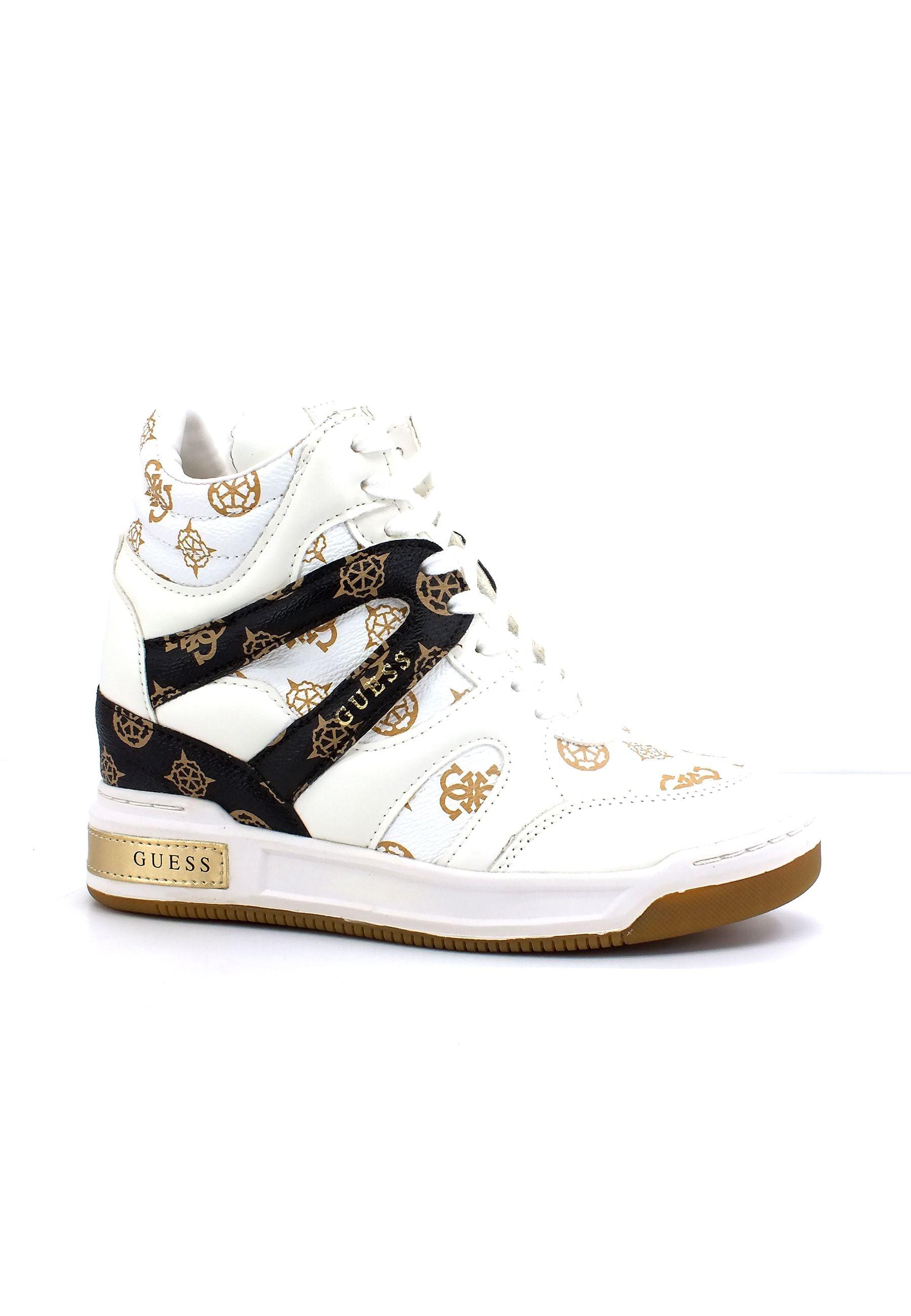 GUESS Sneaker Hi Donna White FL5LISFAL12 - Sandrini Calzature e Abbigliamento