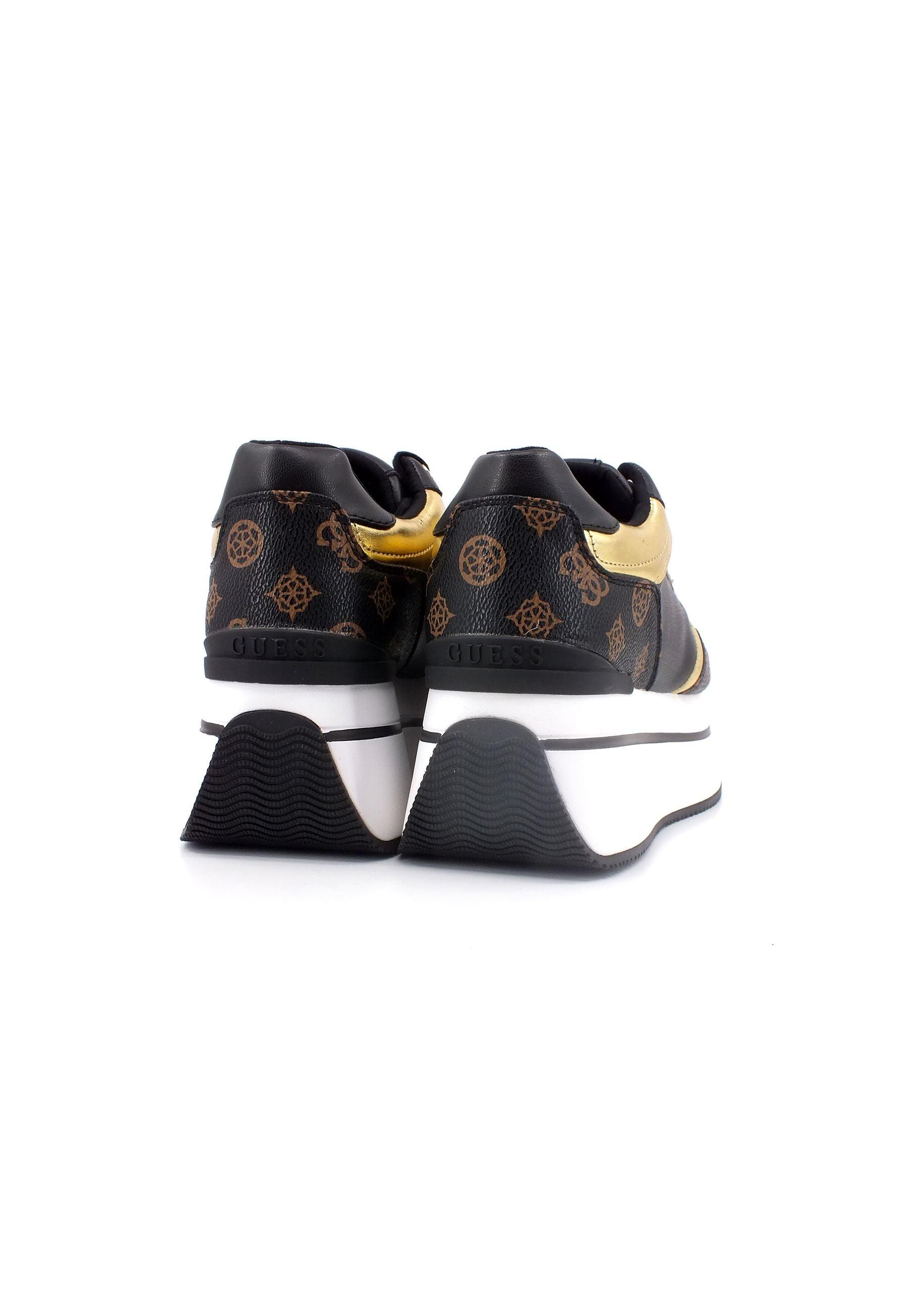GUESS Sneaker High Platform Donna Black Brown FL7CMRFAL12 - Sandrini Calzature e Abbigliamento