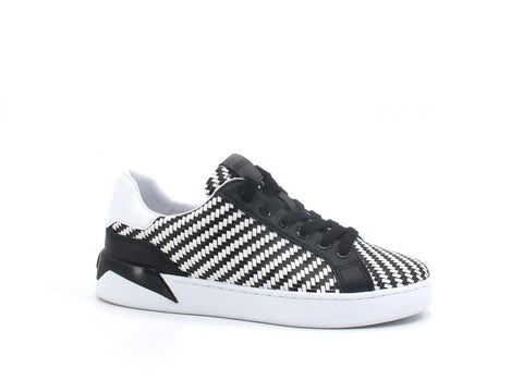 GUESS Sneaker Intreccio Bicolor Logo Retro Black White FL5RF3FAP12 - Sandrini Calzature e Abbigliamento