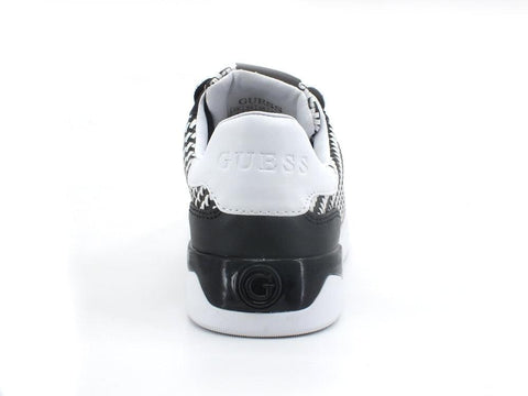 GUESS Sneaker Intreccio Bicolor Logo Retro Black White FL5RF3FAP12 - Sandrini Calzature e Abbigliamento