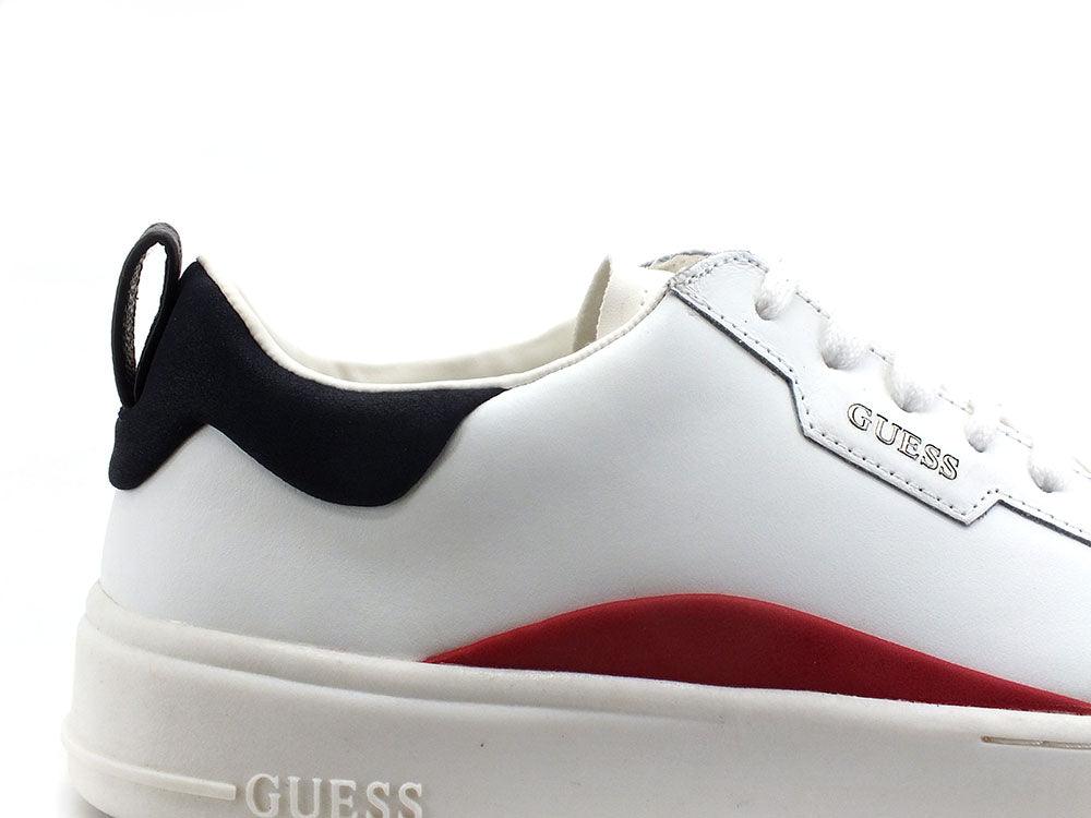 GUESS Sneaker Leather Tricolor White Blue Red FM6VERLEA12 - Sandrini Calzature e Abbigliamento
