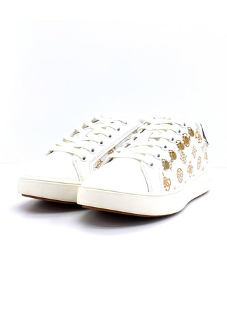 GUESS Sneaker Loghi Donna Off White FL5MELFAL12 - Sandrini Calzature e Abbigliamento