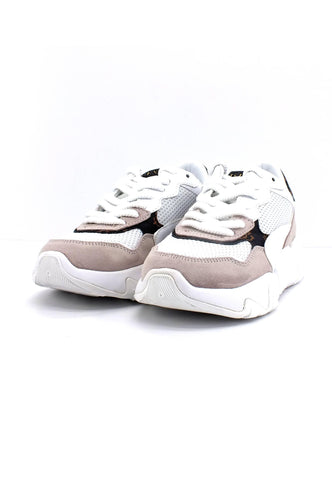 GUESS Sneaker Loghi Donna White Brown FL5GLDFAL12 - Sandrini Calzature e Abbigliamento