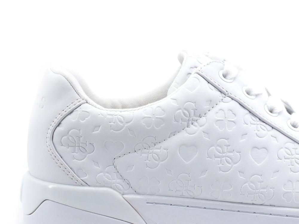GUESS Sneaker Loghi Pelle White FL8RY3FAL12 - Sandrini Calzature e Abbigliamento