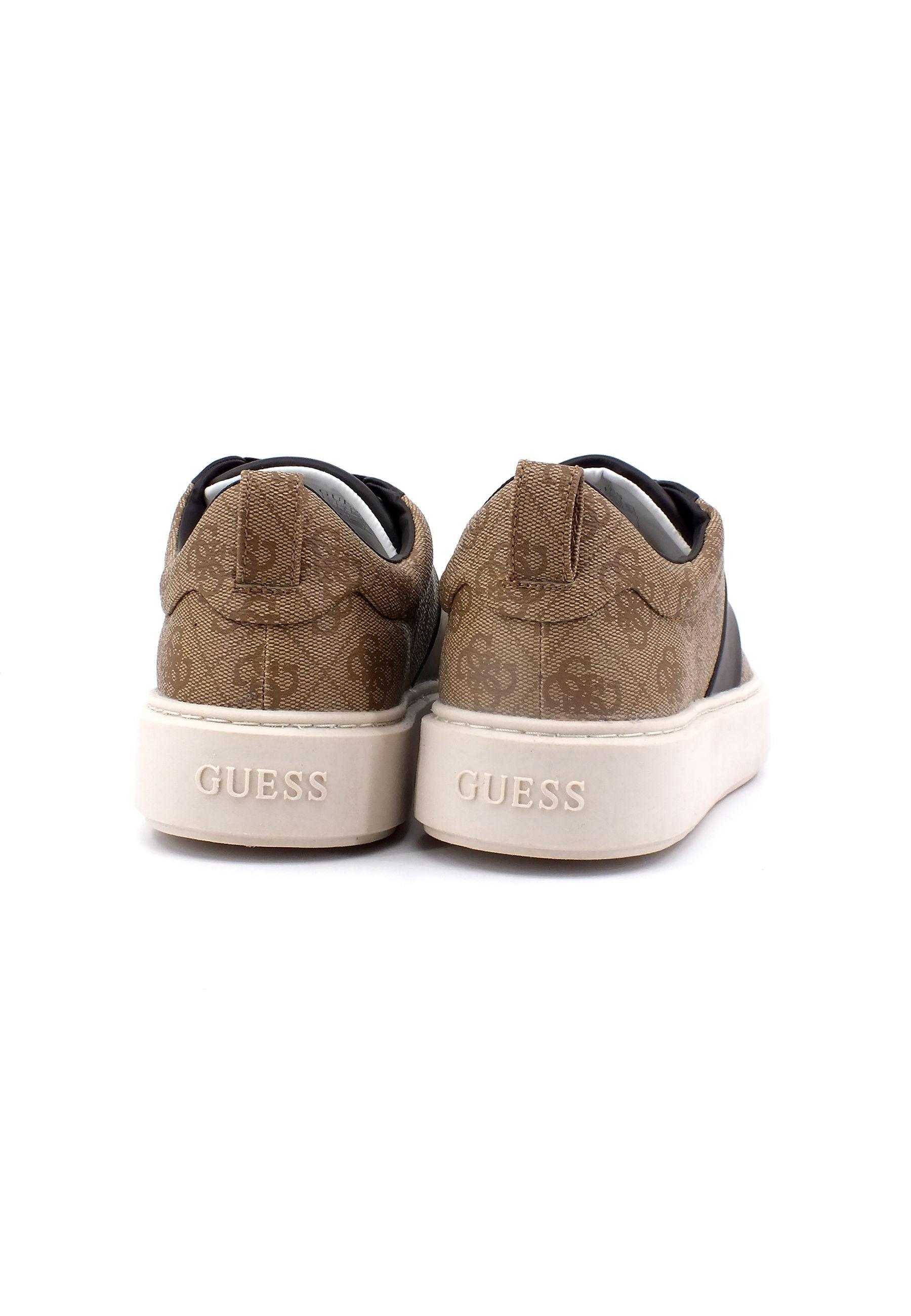 GUESS Sneaker Loghi Uomo Beige Brown FM5NVIFAB12 - Sandrini Calzature e Abbigliamento