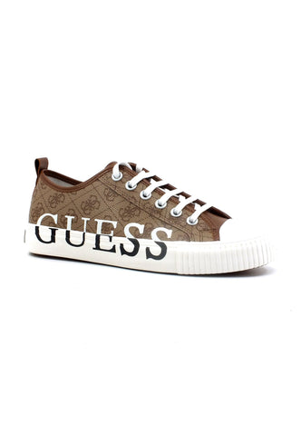 GUESS Sneaker Loghi Uomo Beige Brown FM6NWLELL12 - Sandrini Calzature e Abbigliamento