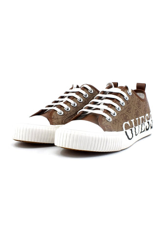 GUESS Sneaker Loghi Uomo Beige Brown FM6NWLELL12 - Sandrini Calzature e Abbigliamento