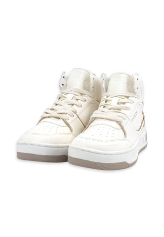 GUESS Sneaker Mid Donna White Gold FL8TULSMA12 - Sandrini Calzature e Abbigliamento