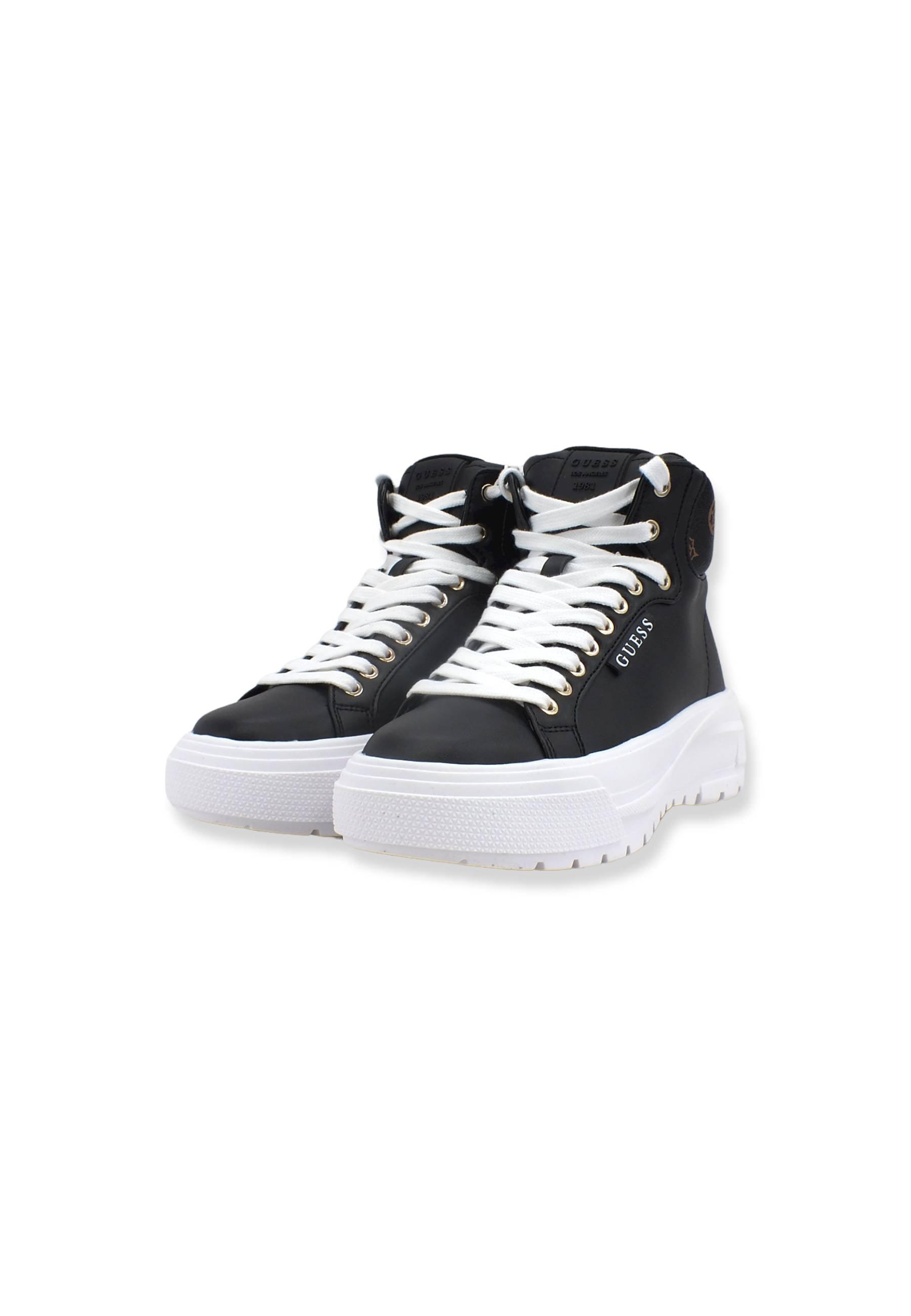 GUESS Sneaker Mid Platform Donna Black Brown FL8EA2SMA12 - Sandrini Calzature e Abbigliamento