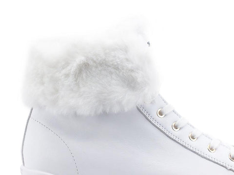 GUESS Sneaker Mid Platform Pelo White FL8HISLEA12 - Sandrini Calzature e Abbigliamento