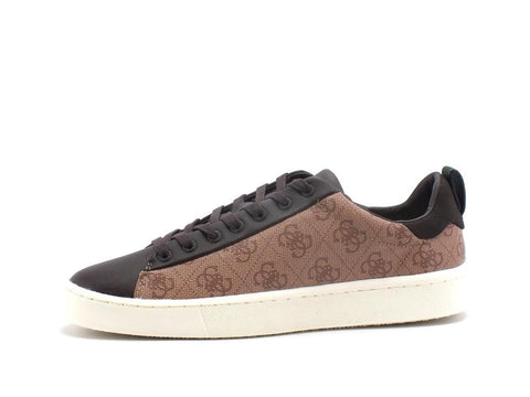 GUESS Sneaker Pelle Loghi Beige Brown FMVIC8FAL12 - Sandrini Calzature e Abbigliamento