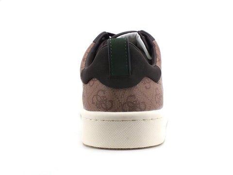 GUESS Sneaker Pelle Loghi Beige Brown FMVIC8FAL12 - Sandrini Calzature e Abbigliamento