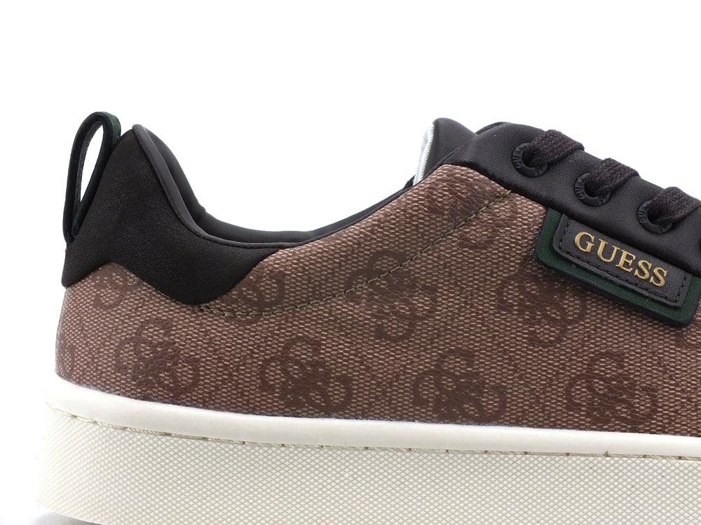 GUESS Sneaker Pelle Loghi Beige Brown FMVIC8FAL12 - Sandrini Calzature e Abbigliamento