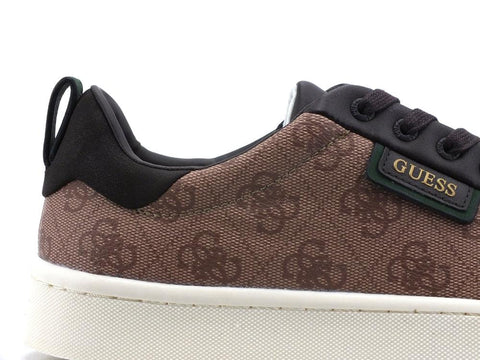 GUESS Sneaker Pelle Loghi Beige Brown FMVIC8FAL12 - Sandrini Calzature e Abbigliamento