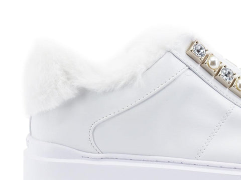 GUESS Sneaker Pelo Platform Borchie White FL8H2YELE12 - Sandrini Calzature e Abbigliamento