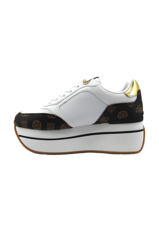 GUESS Sneaker Platform Donna White Brown FLPCM4FAL12 - Sandrini Calzature e Abbigliamento