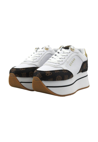 GUESS Sneaker Platform Donna White Brown FLPCM4FAL12 - Sandrini Calzature e Abbigliamento