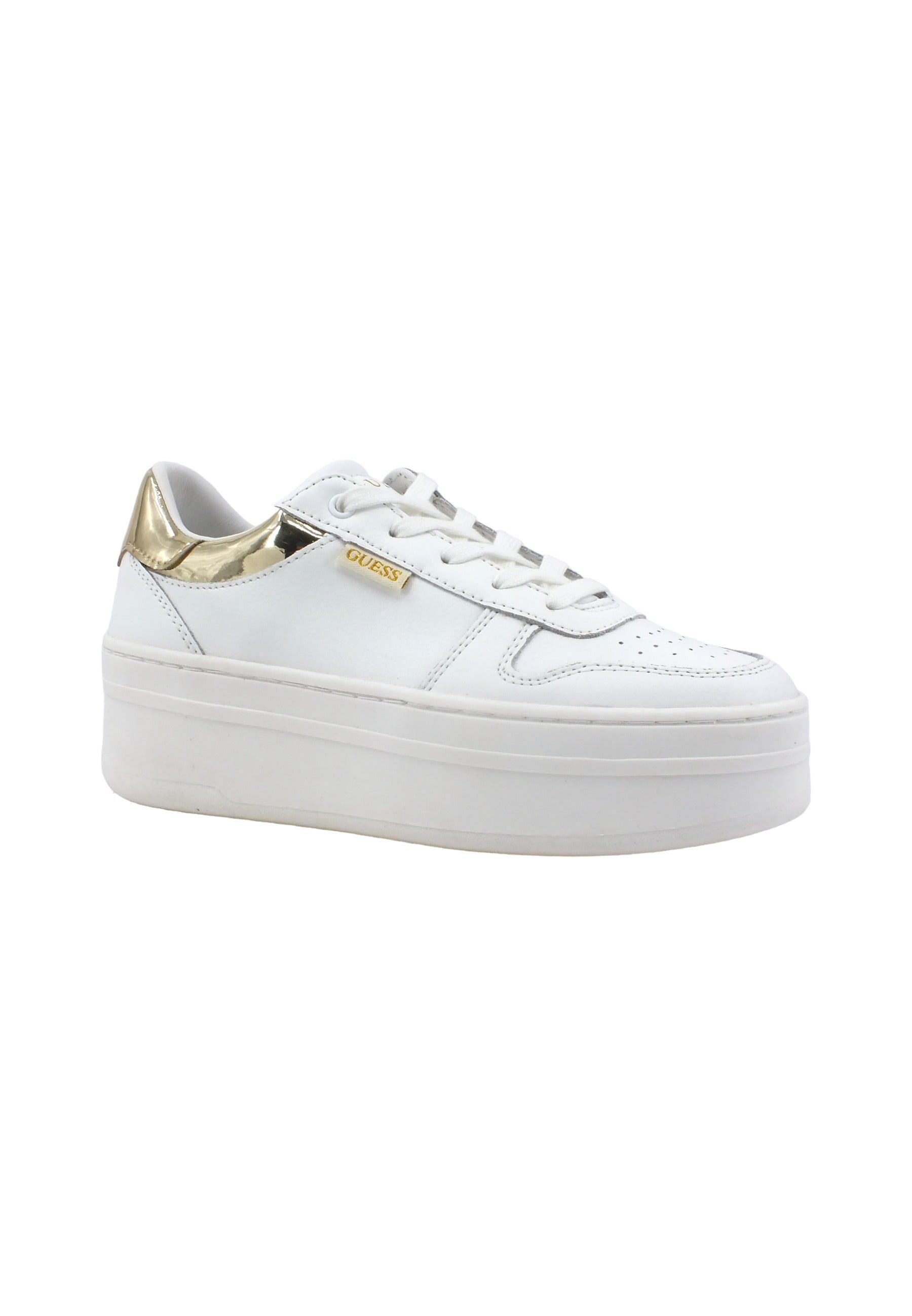 GUESS Sneaker Platform Donna White Gold FL7LIFLEA12 - Sandrini Calzature e Abbigliamento