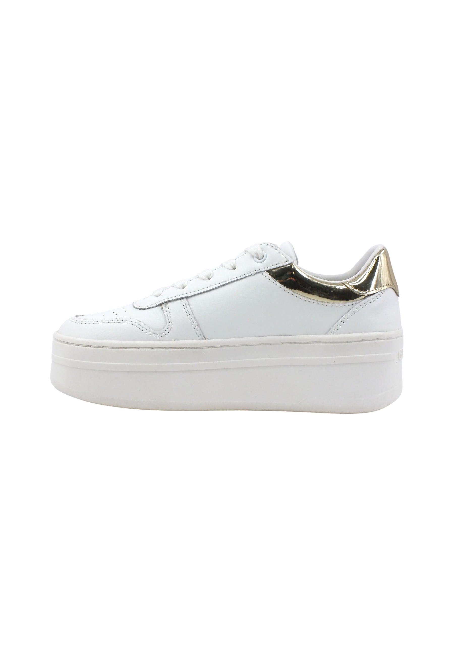 GUESS Sneaker Platform Donna White Gold FL7LIFLEA12 - Sandrini Calzature e Abbigliamento