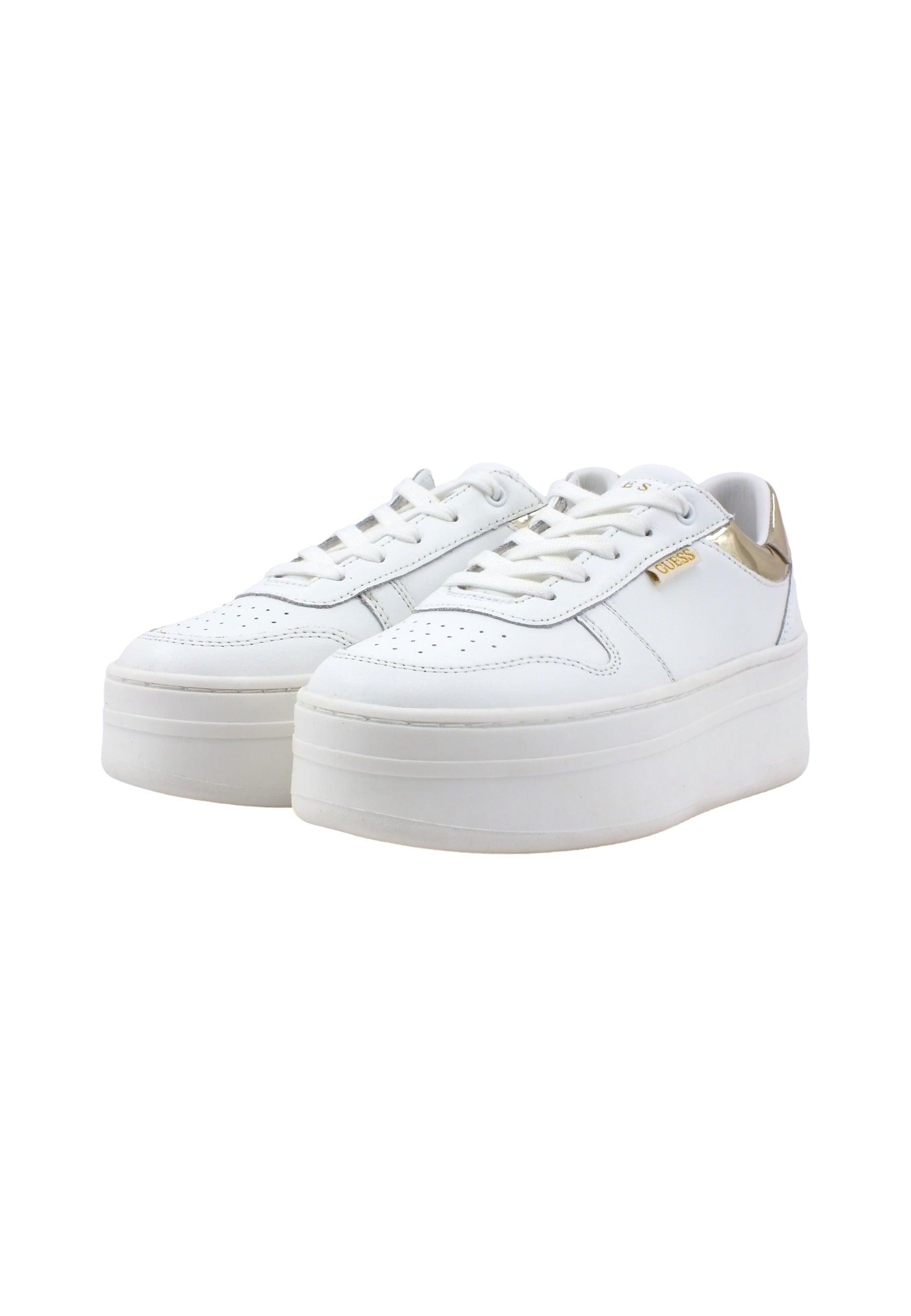 GUESS Sneaker Platform Donna White Gold FL7LIFLEA12 - Sandrini Calzature e Abbigliamento