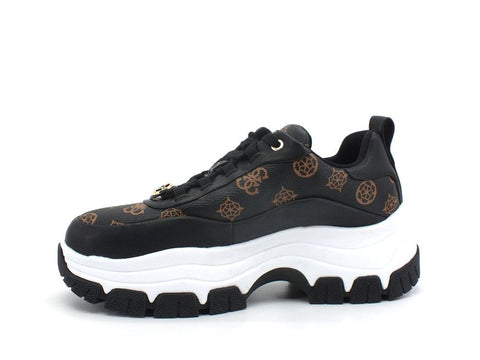 GUESS Sneaker Platform Loghi Black Brown FL8BNIFAL12 - Sandrini Calzature e Abbigliamento