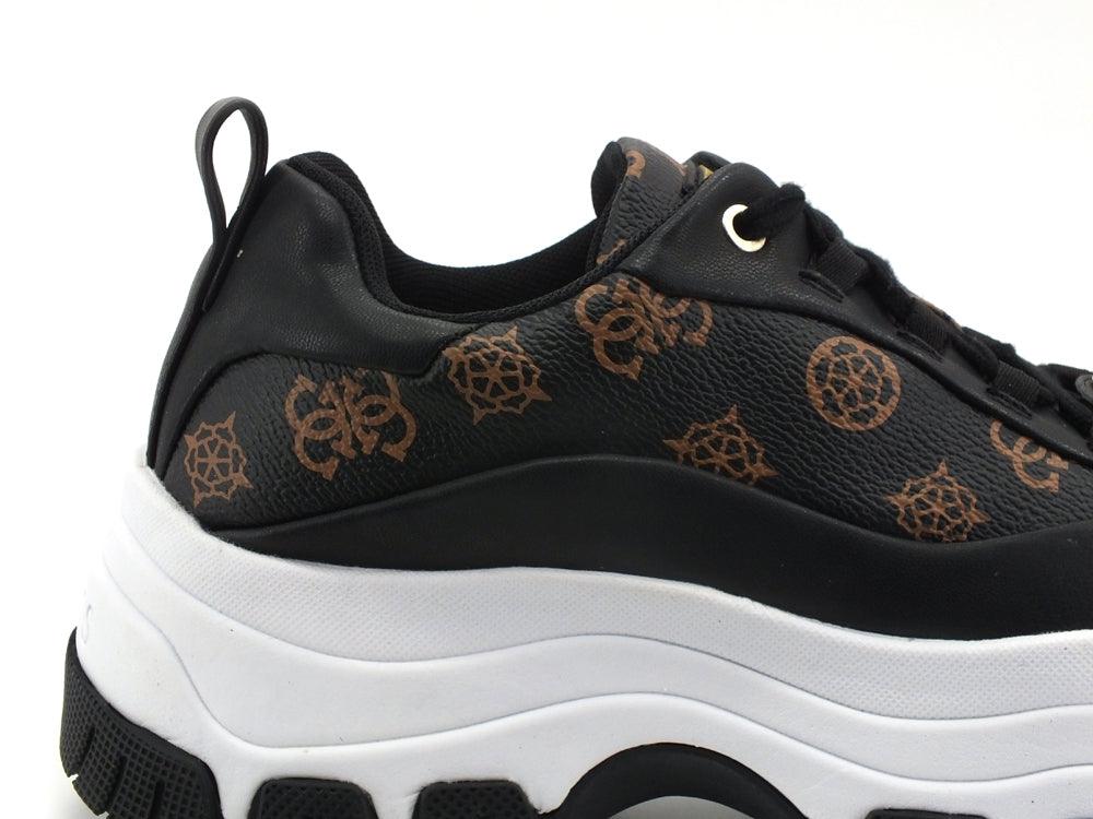 GUESS Sneaker Platform Loghi Black Brown FL8BNIFAL12 - Sandrini Calzature e Abbigliamento