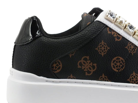 GUESS Sneaker Platform Loghi Perle Brown Black FL8HAYPEL12 - Sandrini Calzature e Abbigliamento