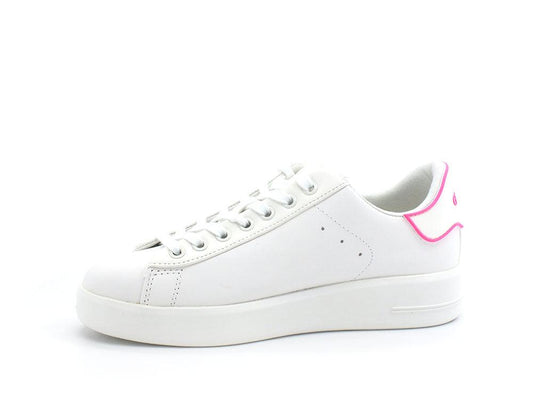 GUESS Sneaker Profilo Bicolor Fluo Logo White Fuxia FL6RKELEA12 - Sandrini Calzature e Abbigliamento