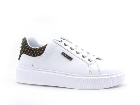GUESS Sneaker Running Borchie White Olive FL8HALLEA12 - Sandrini Calzature e Abbigliamento