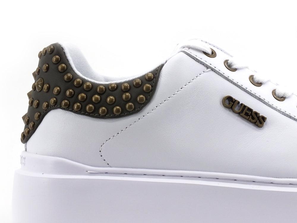 GUESS Sneaker Running Borchie White Olive FL8HALLEA12 - Sandrini Calzature e Abbigliamento
