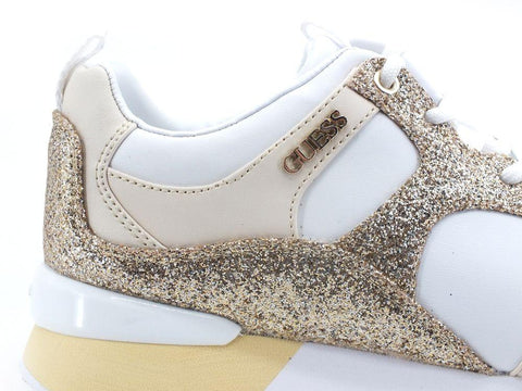 GUESS Sneaker Running Multi Glitter White Gold FL5SV2FAM12 - Sandrini Calzature e Abbigliamento