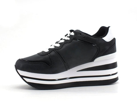 GUESS Sneaker Running Platform Black White FL7HEKELE12 - Sandrini Calzature e Abbigliamento