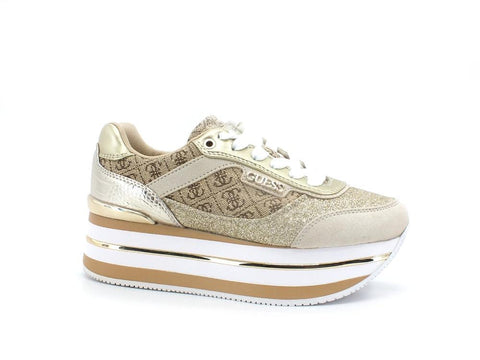 GUESS Sneaker Running Platform Loghi Beige Brown FL5HNSFAL12 - Sandrini Calzature e Abbigliamento