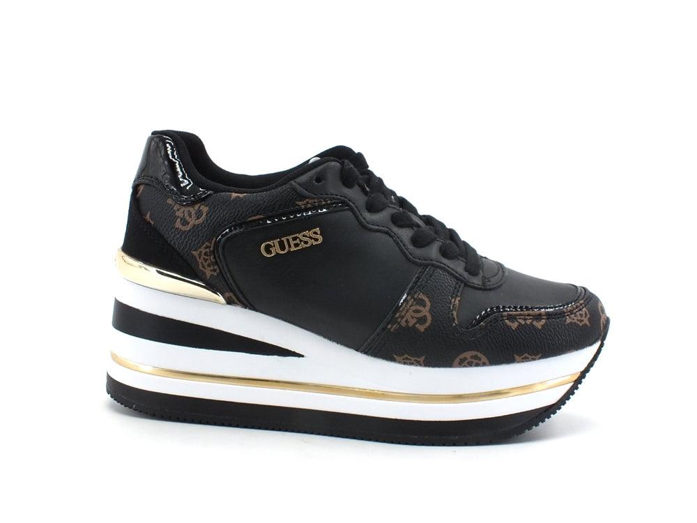 GUESS Sneaker Running Platform Loghi Black Brown FL7HEEFAB12 - Sandrini Calzature e Abbigliamento
