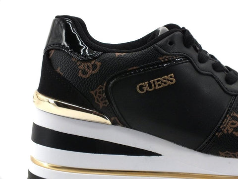 GUESS Sneaker Running Platform Loghi Black Brown FL7HEEFAB12 - Sandrini Calzature e Abbigliamento