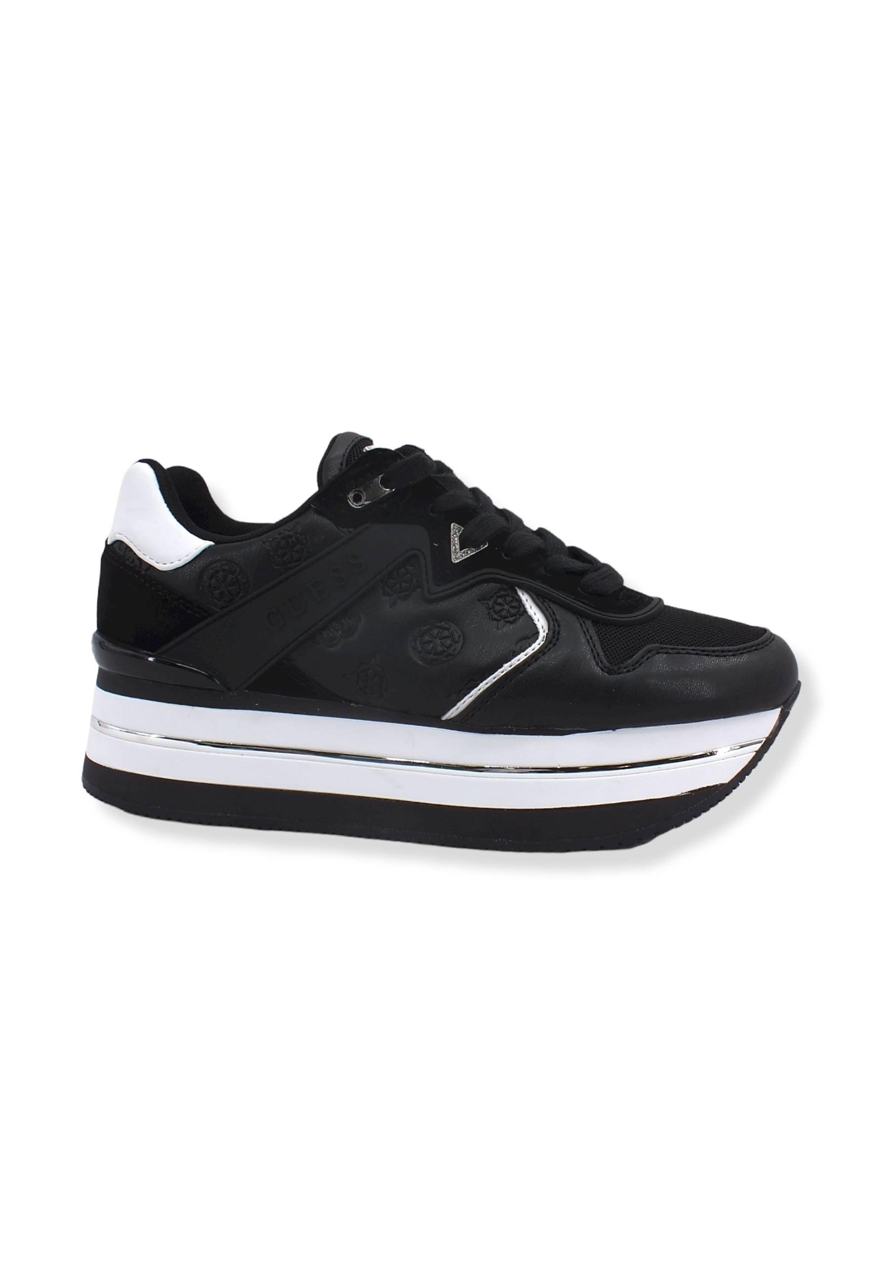 GUESS Sneaker Running Platform Loghi Donna Black FL7HARFAL12 - Sandrini Calzature e Abbigliamento
