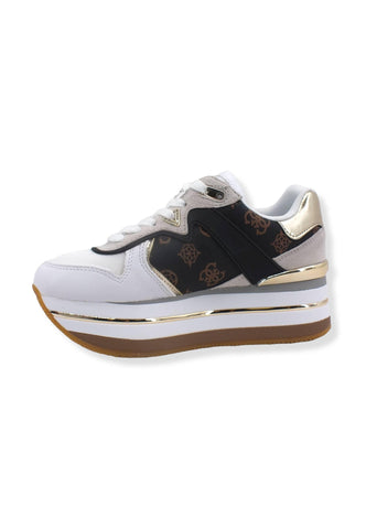 GUESS Sneaker Running Platform Loghi Donna Brown White FL7HARFAL12 - Sandrini Calzature e Abbigliamento