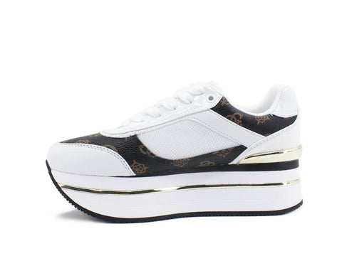 GUESS Sneaker Running Platform Loghi Off White FL5HNSFAL12 - Sandrini Calzature e Abbigliamento