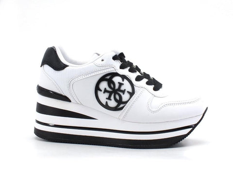 GUESS Sneaker Running Platform White Black FL7HEKELE12 - Sandrini Calzature e Abbigliamento