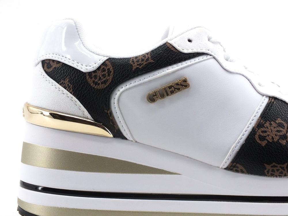 GUESS Sneaker Running Platform White Brown FL7HEEFAB12 - Sandrini Calzature e Abbigliamento