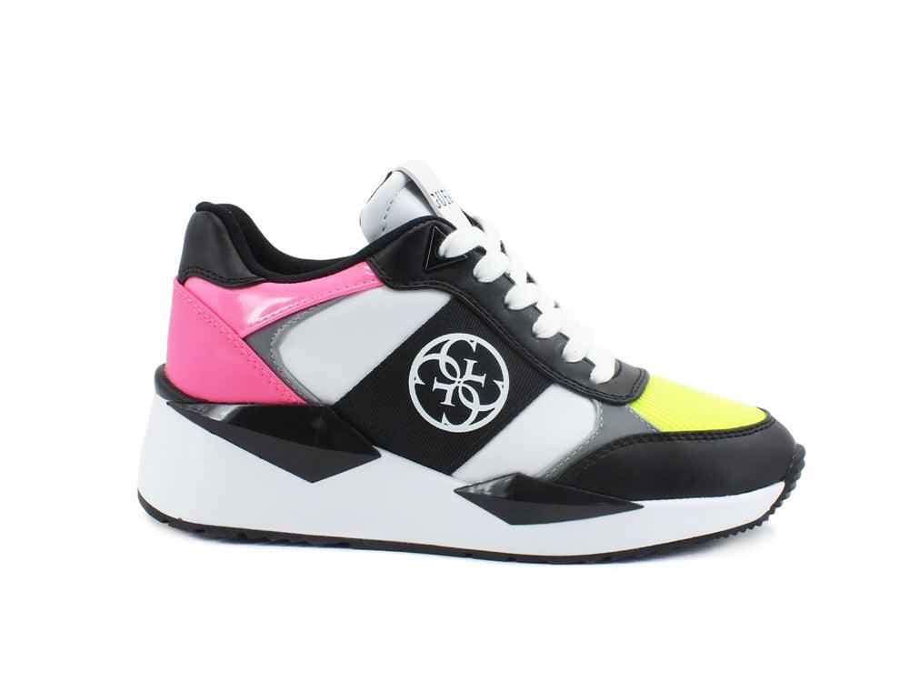 GUESS Sneaker Running Zeppa Inserti Fluo Pink FL5TESELE12 - Sandrini Calzature e Abbigliamento