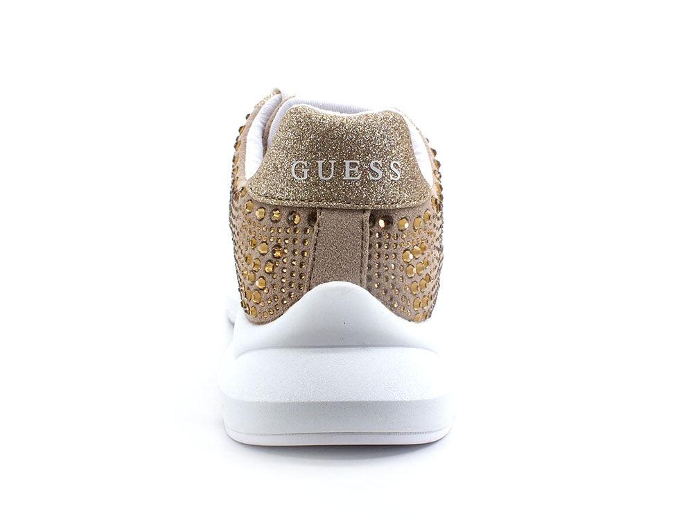 GUESS Sneaker Strass Logo Retro Gold FL6DGZFAB12 - Sandrini Calzature e Abbigliamento