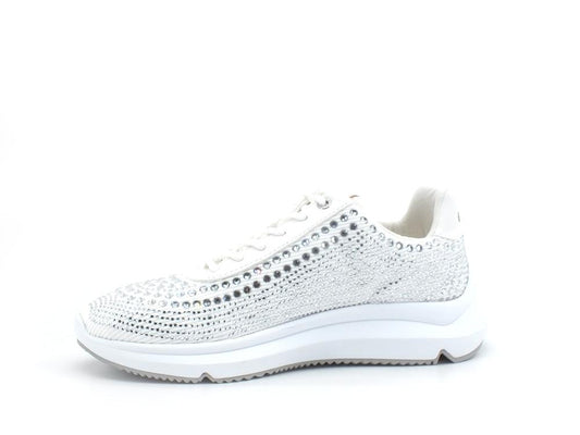 GUESS Sneaker Strass Logo White Silver FL6DG2FAB12 - Sandrini Calzature e Abbigliamento