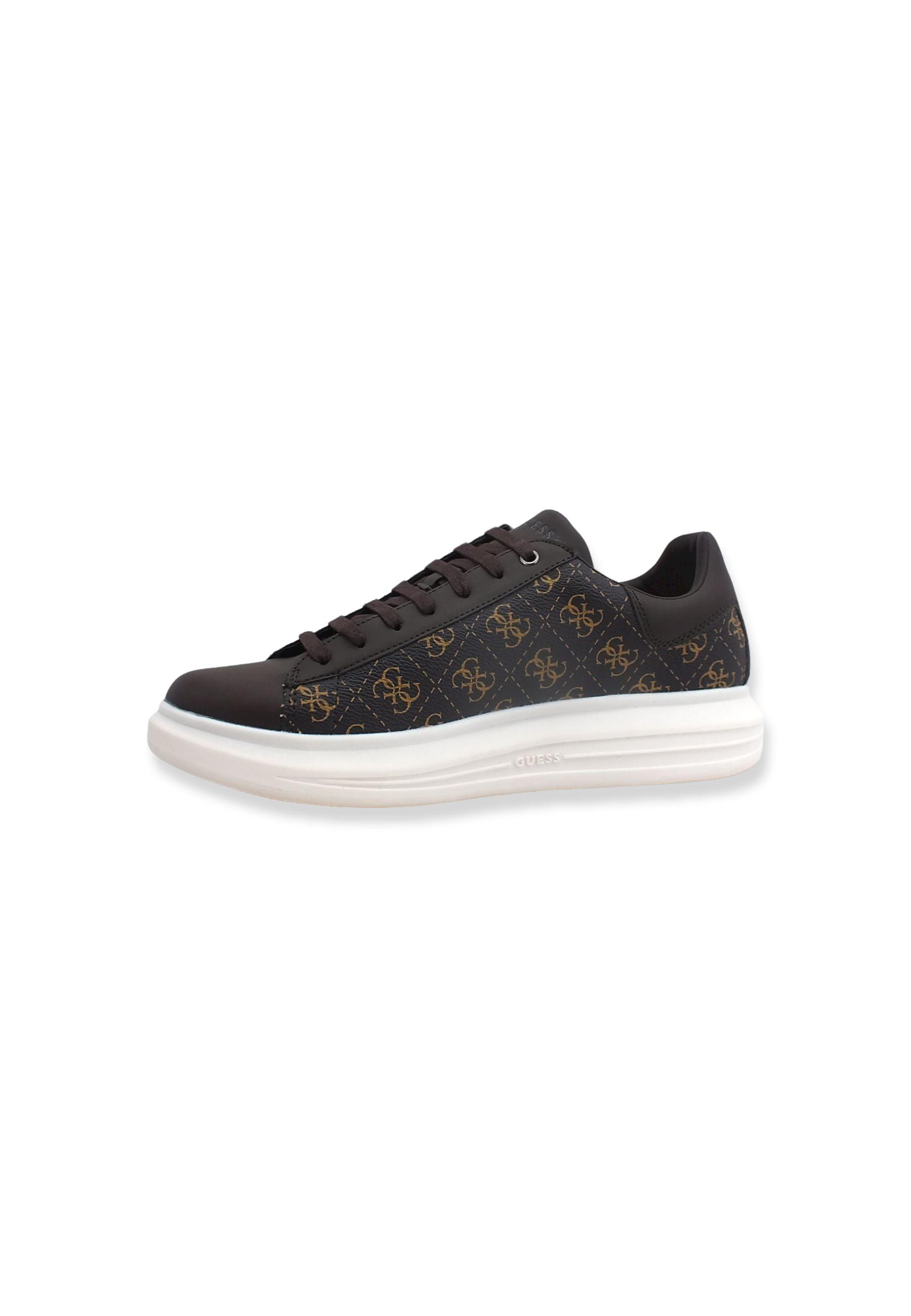 GUESS Sneaker Uomo Brown Ochre FM7SRNELL12 - Sandrini Calzature e Abbigliamento