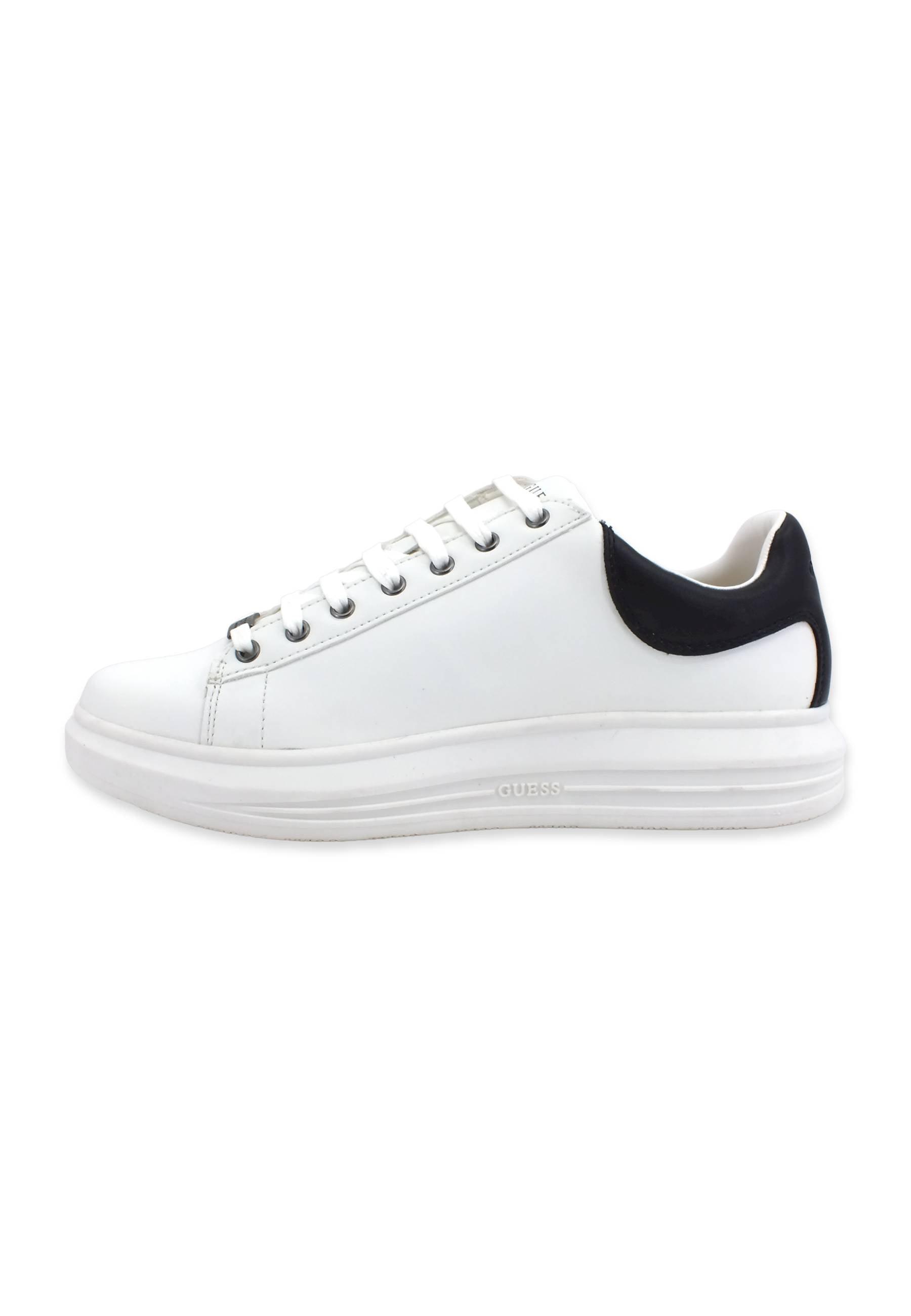 GUESS Sneaker Uomo White Black FM5VIBELE12 - Sandrini Calzature e Abbigliamento