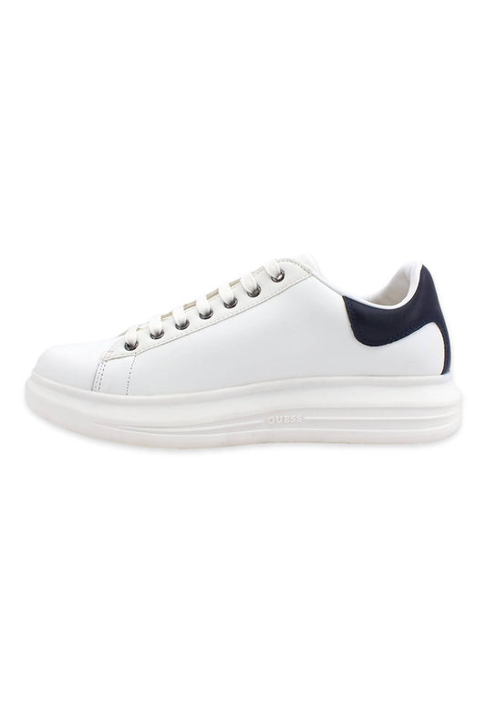 GUESS Sneaker Uomo White Blue FM7RNOLEA12 - Sandrini Calzature e Abbigliamento
