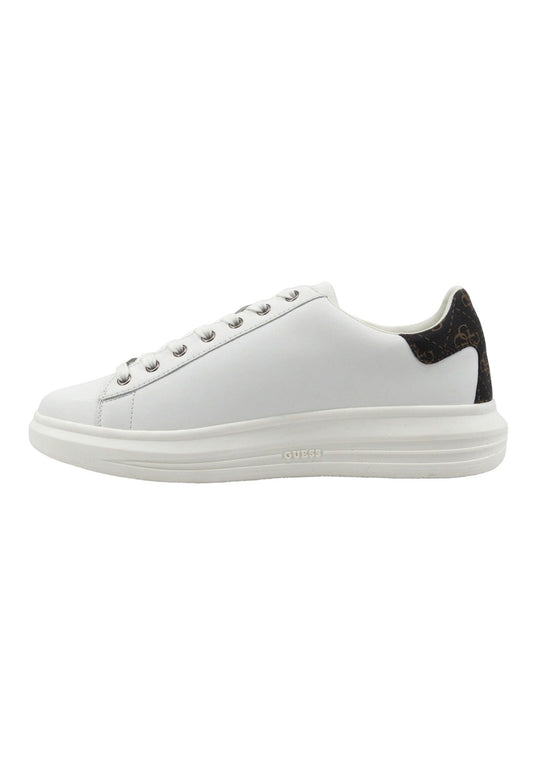GUESS Sneaker Uomo White Brown Ochre FM8VIBFAP12 - Sandrini Calzature e Abbigliamento